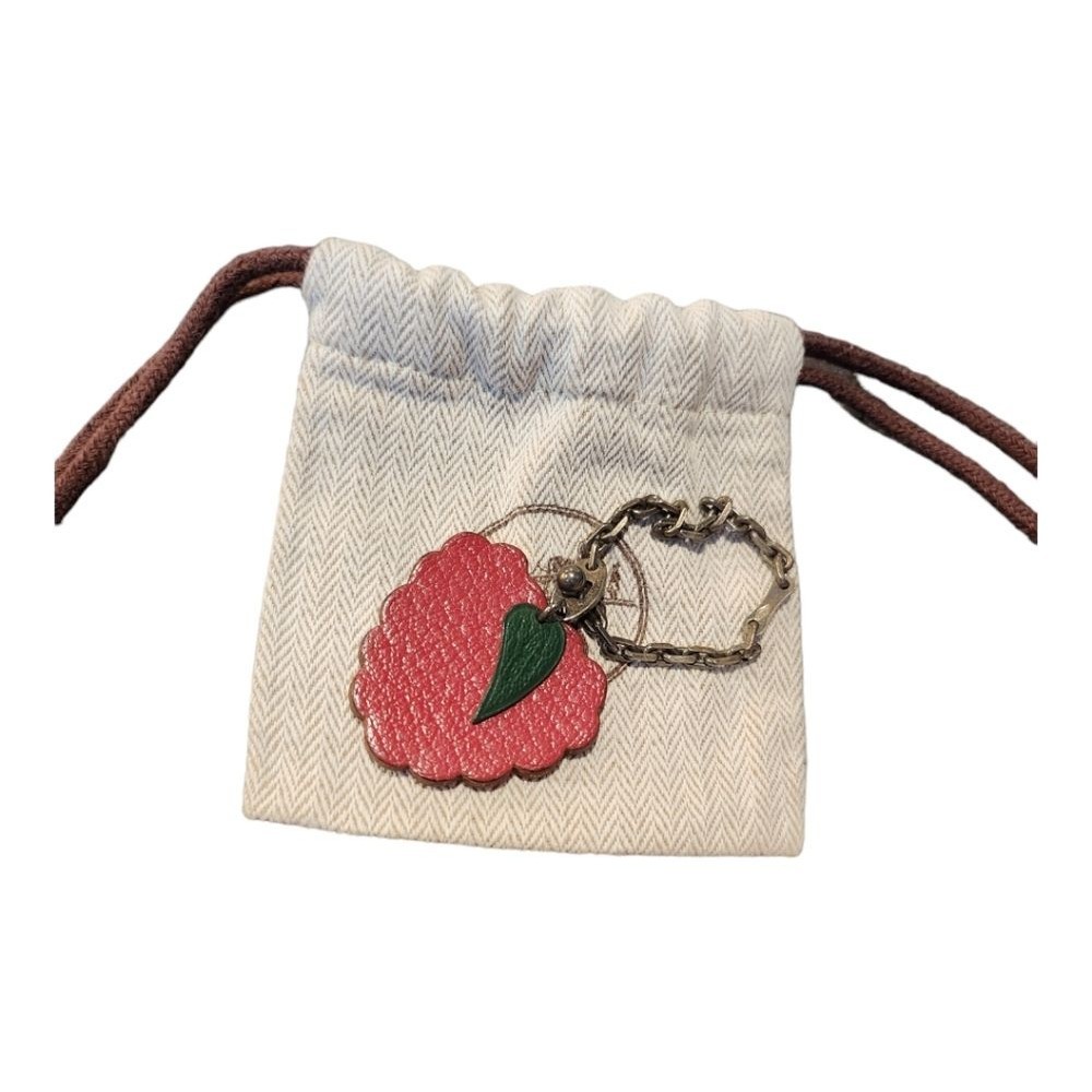 Hermès Raspberry Keychain/Bag Charm